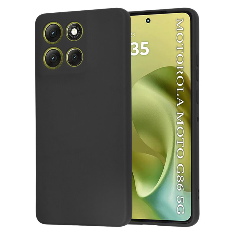 Husa silicon Motorola Moto G86 Techsuit SoftFlex, negru