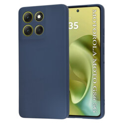 Husa silicon Motorola Moto G86 Techsuit SoftFlex, bleumarin
