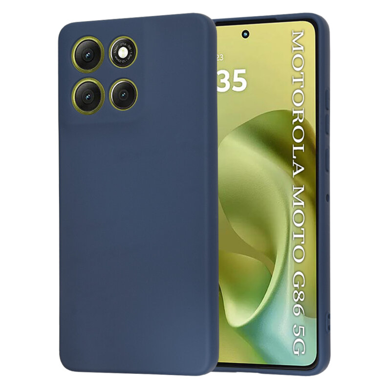 Husa silicon Motorola Moto G86 Techsuit SoftFlex, bleumarin