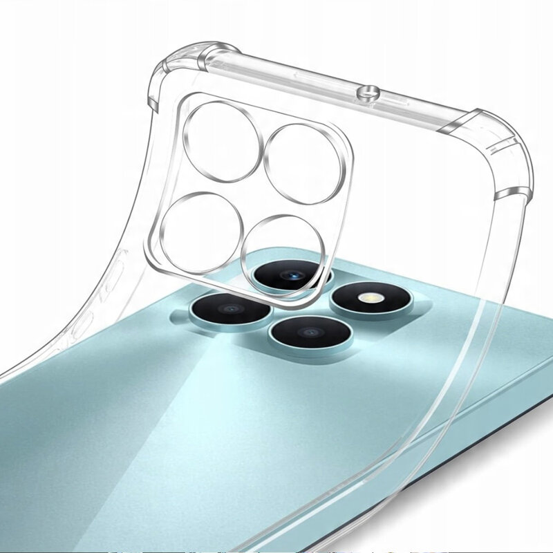 Husa Honor X6c Techsuit Shockproof Clear Silicone, transparenta