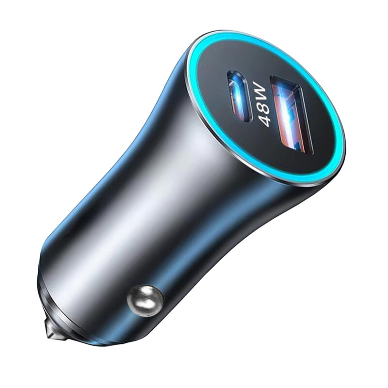 Incarcator auto 2in1 cu varf spargere parbriz Techsuit C3, gri