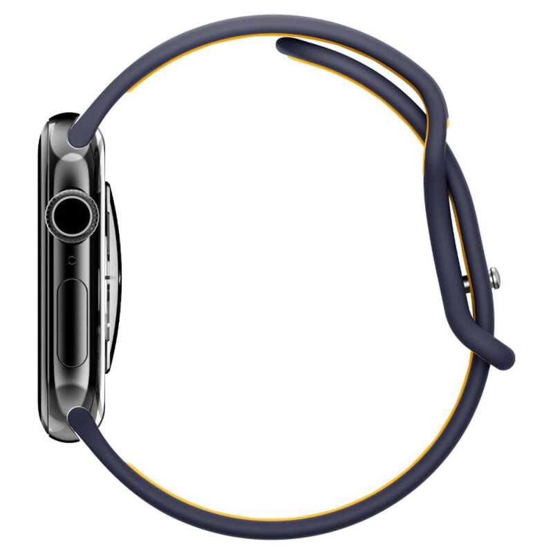 Curea Apple Watch 10 46mm Spigen Nano Pop, bleumarin