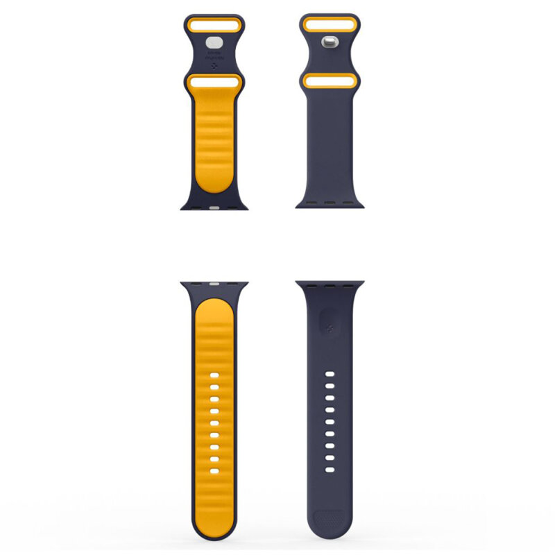 Curea Apple Watch 10 46mm Spigen Nano Pop, bleumarin