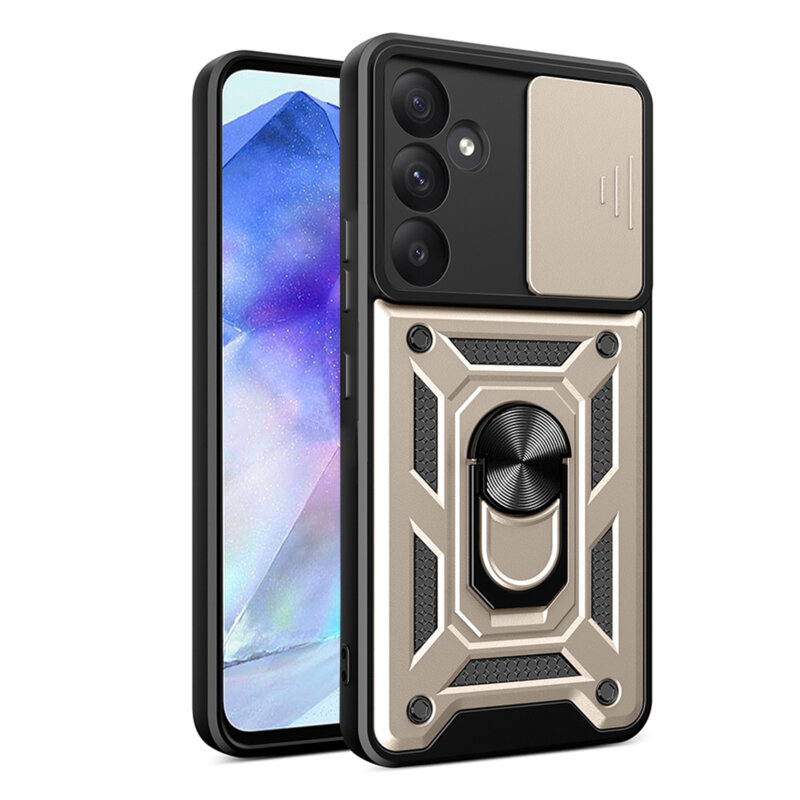 Husa Samsung Galaxy A55 5G protectie camera Techsuit CamShield Series, auriu