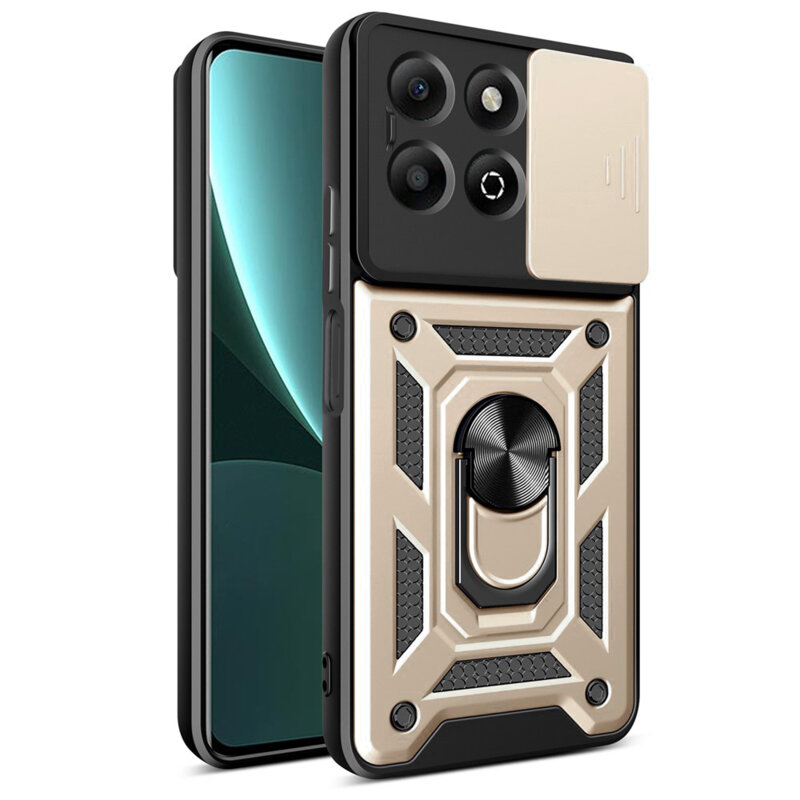 Husa Honor X6b protectie camera Techsuit CamShield Series, auriu