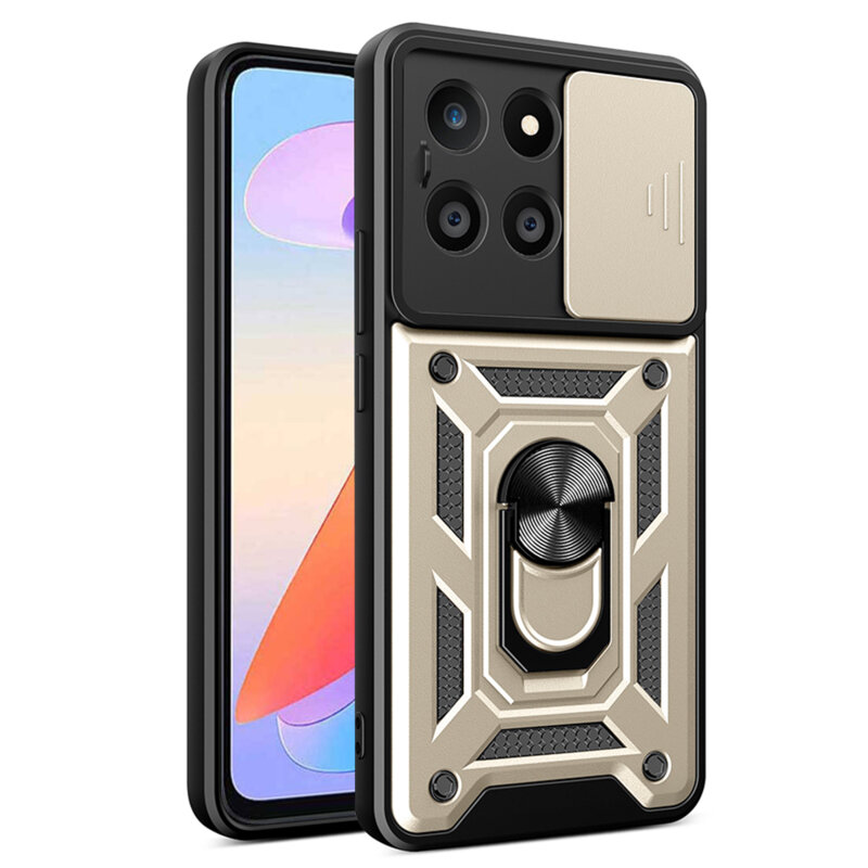 Husa Honor X6a protectie camera Techsuit CamShield Series, auriu