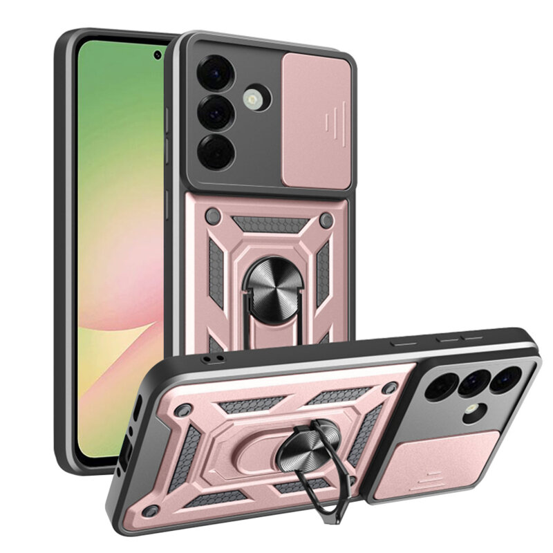 Husa Samsung Galaxy A56 5G protectie camera Techsuit CamShield Series, roz