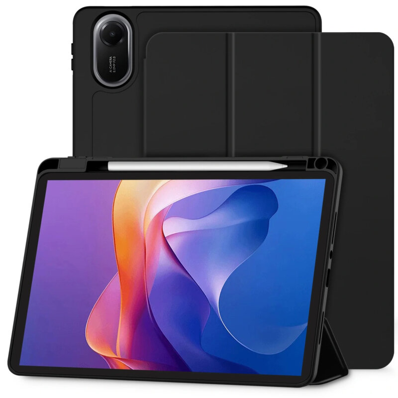 Husa Xiaomi Redmi Pad 2 Techsuit Flex Trifold Pen, negru