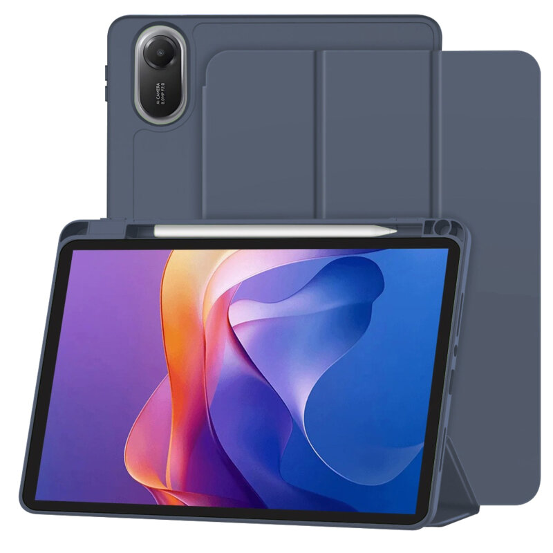 Husa Xiaomi Redmi Pad 2 Techsuit Flex Trifold Pen, bleumarin