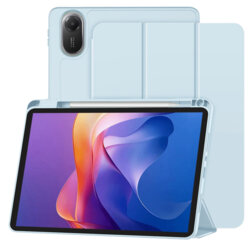Husa Xiaomi Redmi Pad 2 Techsuit Flex Trifold Pen, bleu