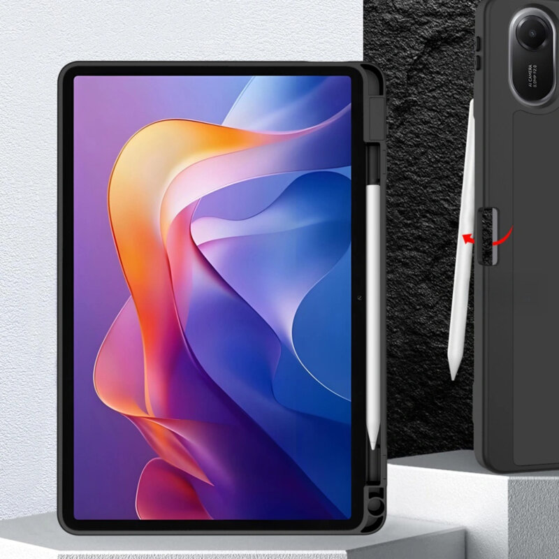 Husa Xiaomi Redmi Pad 2 Techsuit Flex Trifold Pen, bleu