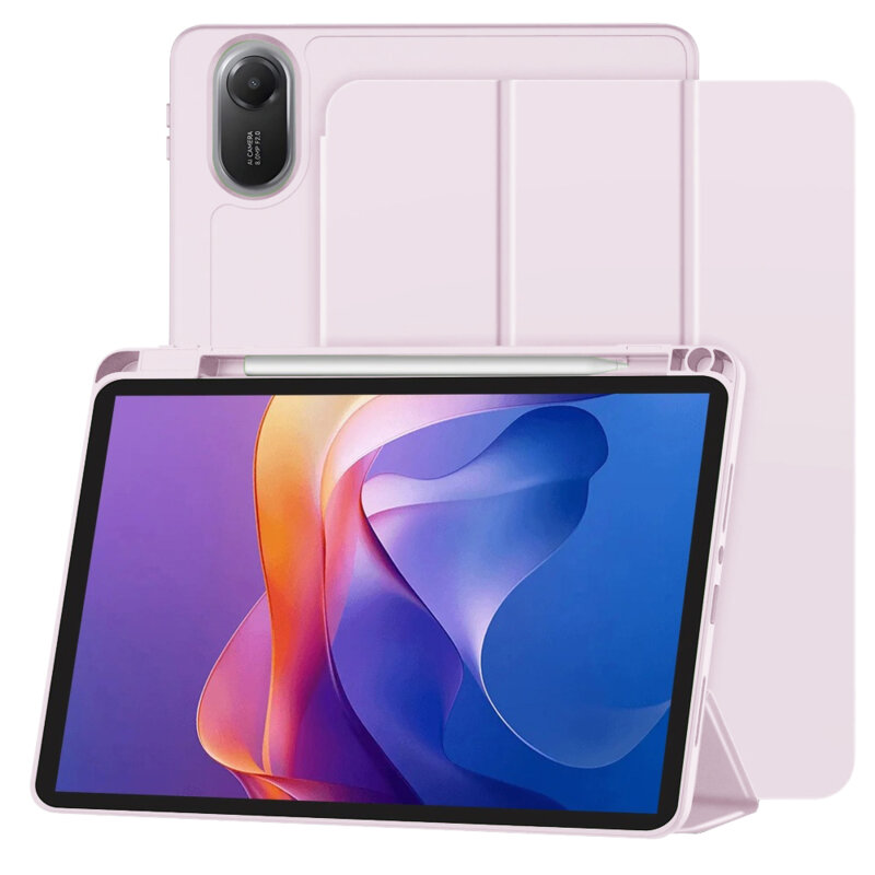 Husa Xiaomi Redmi Pad 2 Techsuit Flex Trifold Pen, roz