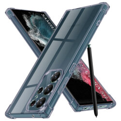 Husa Samsung Galaxy S22 Ultra 5G Techsuit Shockproof Clear Silicone, fumuriu