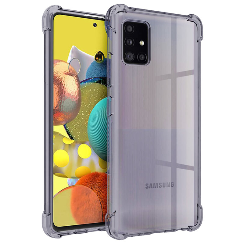 Husa Samsung Galaxy A51 4G Techsuit Shockproof Clear Silicone, fumuriu