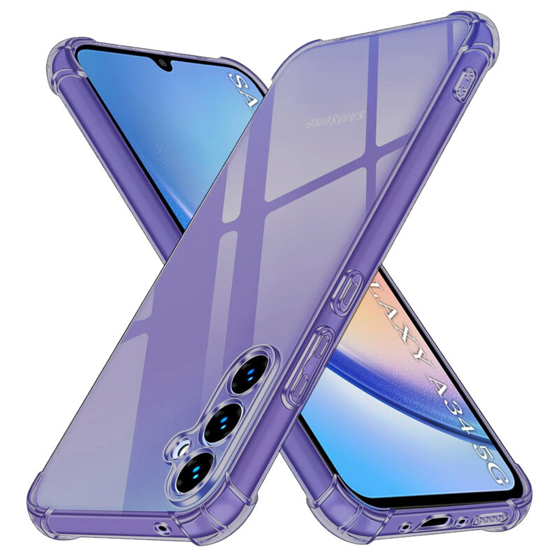 Husa Samsung Galaxy A34 5G Techsuit Shockproof Clear Silicone, fumuriu