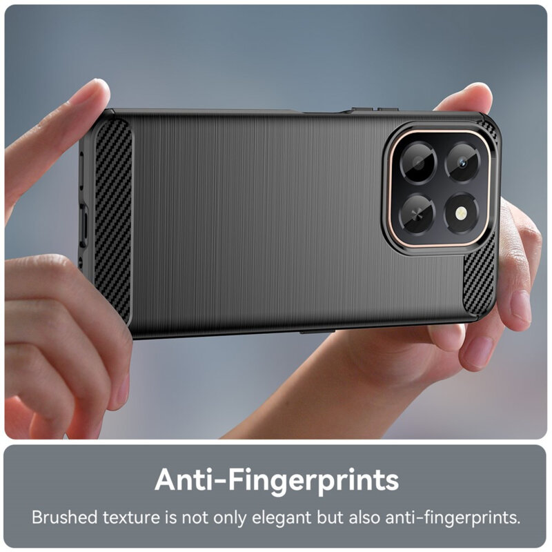 Husa Honor X6c Techsuit Carbon Silicone, negru