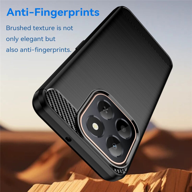 Husa Honor X6c Techsuit Carbon Silicone, negru