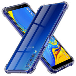 Husa Samsung Galaxy A7 2018 Techsuit Shockproof Clear Silicone, fumuriu