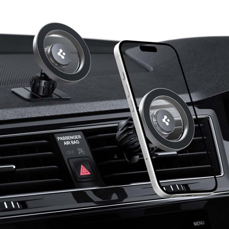 Suport auto telefon MagSafe, universal Spigen MFT13, argintiu