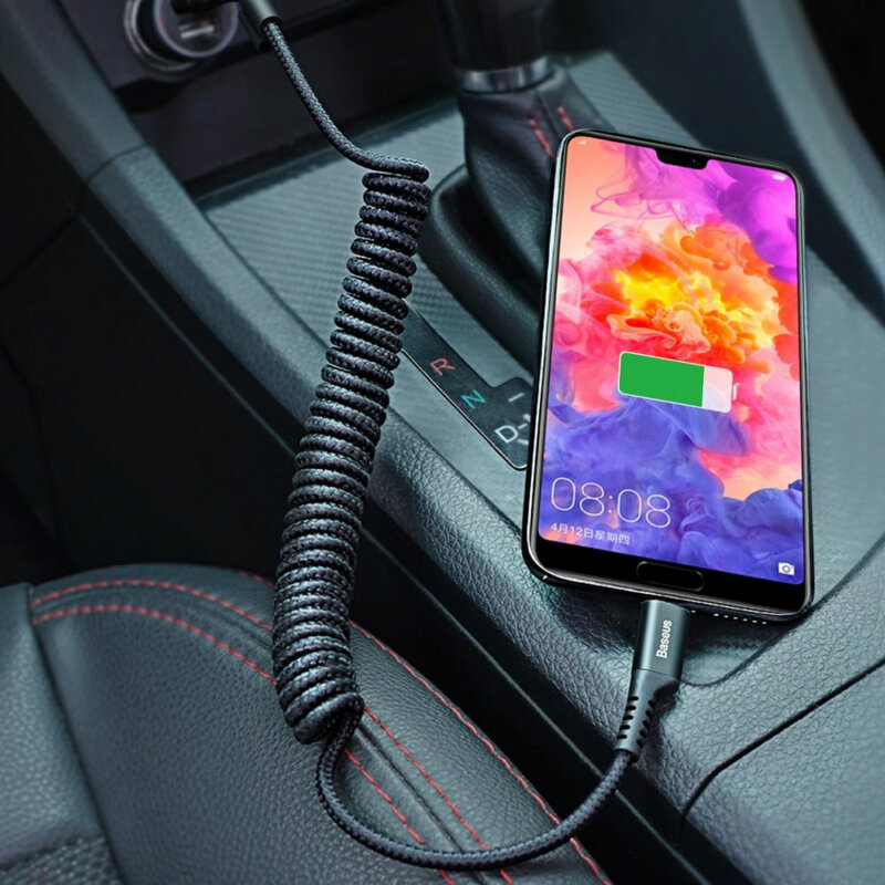 Cablu Type-C flexibil 100W Baseus Fish-Eye, 1m, negru, P10320203111-00