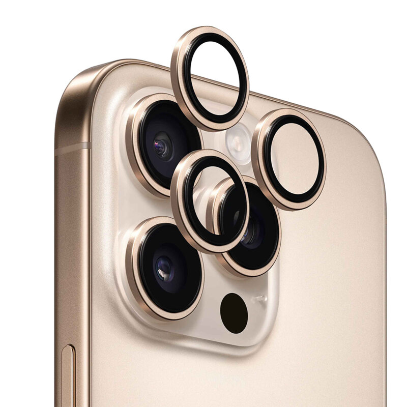 Folie iPhone 16 Pro ANANK AR Lens Guard, auriu