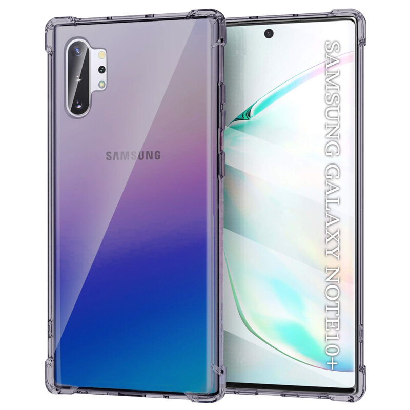 Husa Samsung Galaxy Note 10 Plus 5G Techsuit Shockproof Clear Silicone, fumuriu