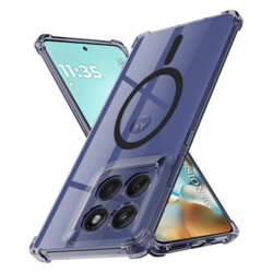 Husa Motorola Edge 60 Fusion Techsuit Shockproof Clear Silicone MagSafe, fumuriu