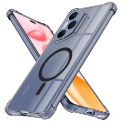 Husa Honor 400 Pro Techsuit Shockproof Clear Silicone MagSafe, fumuriu