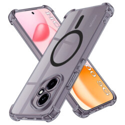 Husa Honor 400 Techsuit Shockproof Clear Silicone MagSafe, fumuriu