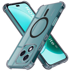 Husa Honor 400 Lite Techsuit Shockproof Clear Silicone MagSafe, fumuriu