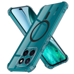 Husa Honor X8c Techsuit Shockproof Clear Silicone MagSafe, fumuriu