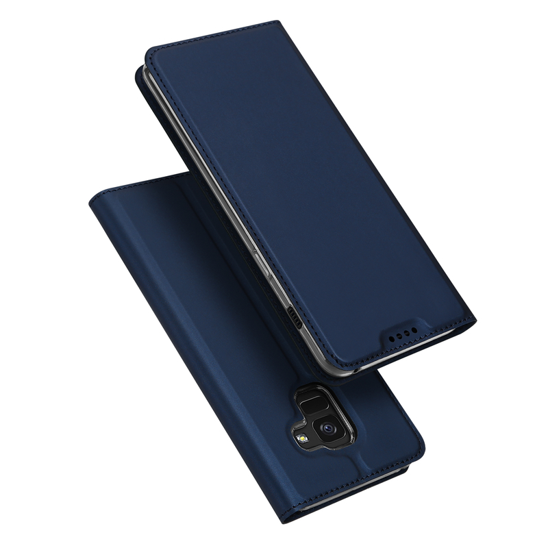Husa Samsung Galaxy A8 2018 A530 Dux Ducis Flip Stand Book - Albastru