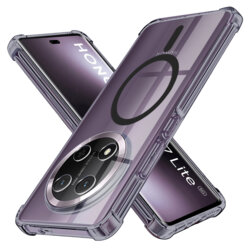 Husa Honor X9c Techsuit Shockproof Clear Silicone MagSafe, fumuriu