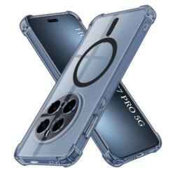 Husa Honor Magic7 Pro Techsuit Shockproof Clear Silicone MagSafe, fumuriu