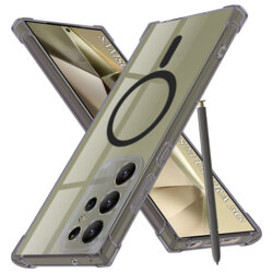 Husa Samsung Galaxy S24 Ultra Techsuit Shockproof Clear Silicone MagSafe, fumuriu