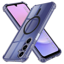 Husa Samsung Galaxy A15 4G Techsuit Shockproof Clear Silicone MagSafe, fumuriu