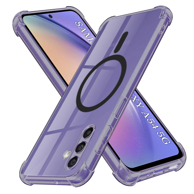 Husa Samsung Galaxy A54 Techsuit Shockproof Clear Silicone MagSafe, fumuriu