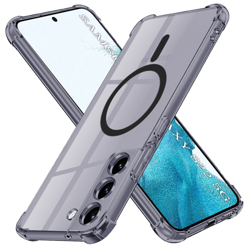 Husa Samsung Galaxy S22 5G Techsuit Shockproof Clear Silicone MagSafe, fumuriu