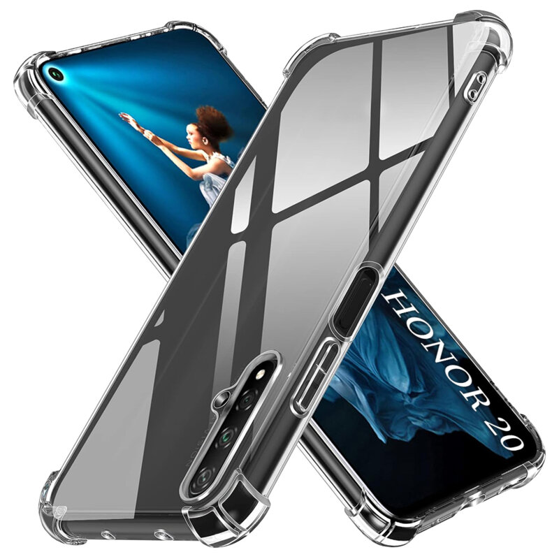 Husa Huawei Honor 20 Techsuit Shockproof Clear Silicone, transparenta