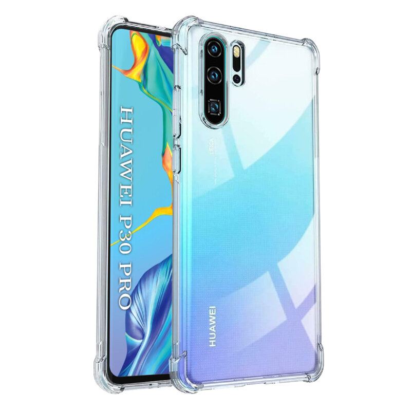 Husa Huawei P30 Pro Techsuit Shockproof Clear Silicone, transparenta