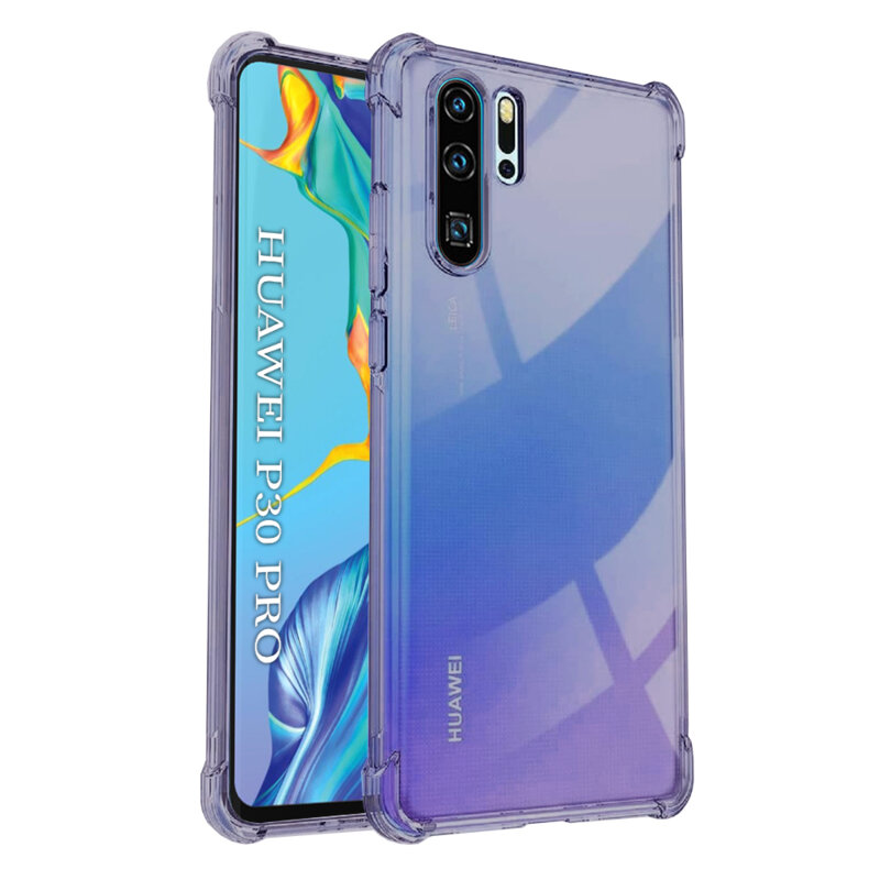 Husa Huawei P30 Pro Techsuit Shockproof Clear Silicone, fumuriu