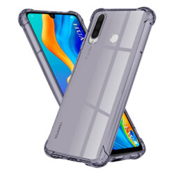 Husa Huawei P30 Lite New Edition Techsuit Shockproof Clear Silicone, fumuriu
