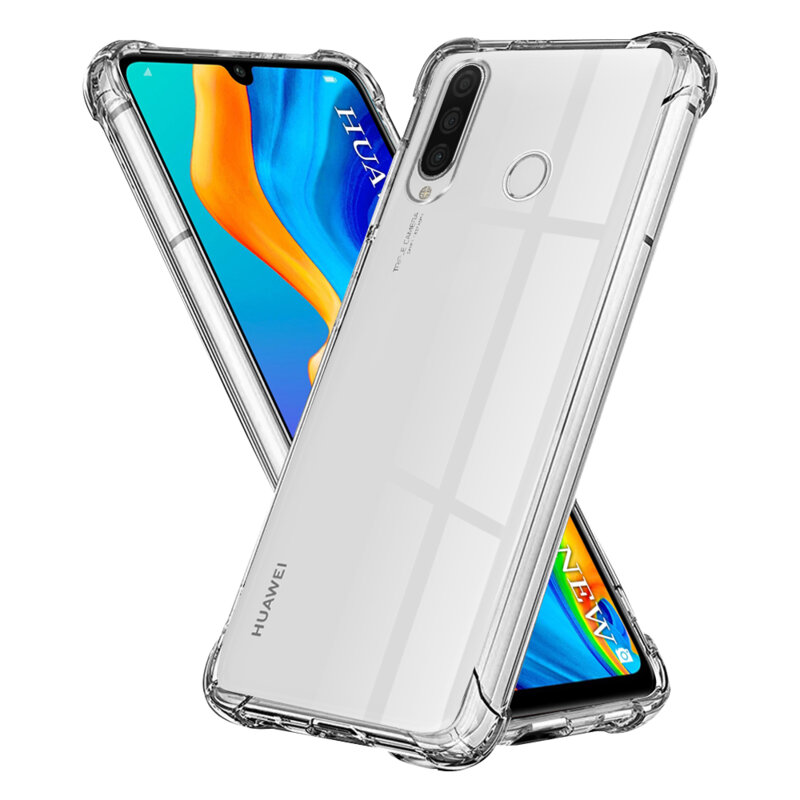 Husa Huawei P30 Lite New Edition Techsuit Shockproof Clear Silicone, transparenta