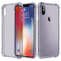Husa iPhone X, iPhone 10 Techsuit Shockproof Clear Silicone, fumuriu