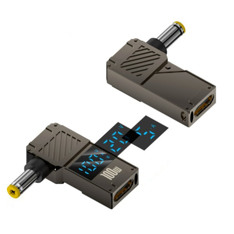 Adaptor pentru laptop DC la Type-C 100W Techsuit LaptopPlugX A22, gri