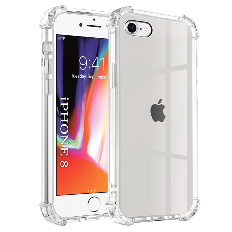 Husa iPhone 8 Techsuit Shockproof Clear Silicone, transparenta