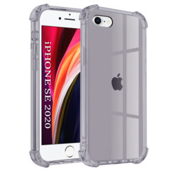 Husa iPhone SE 2, SE 2020 Techsuit Shockproof Clear Silicone, fumuriu