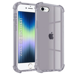 Husa iPhone SE 3, SE 2022 Techsuit Shockproof Clear Silicone, fumuriu