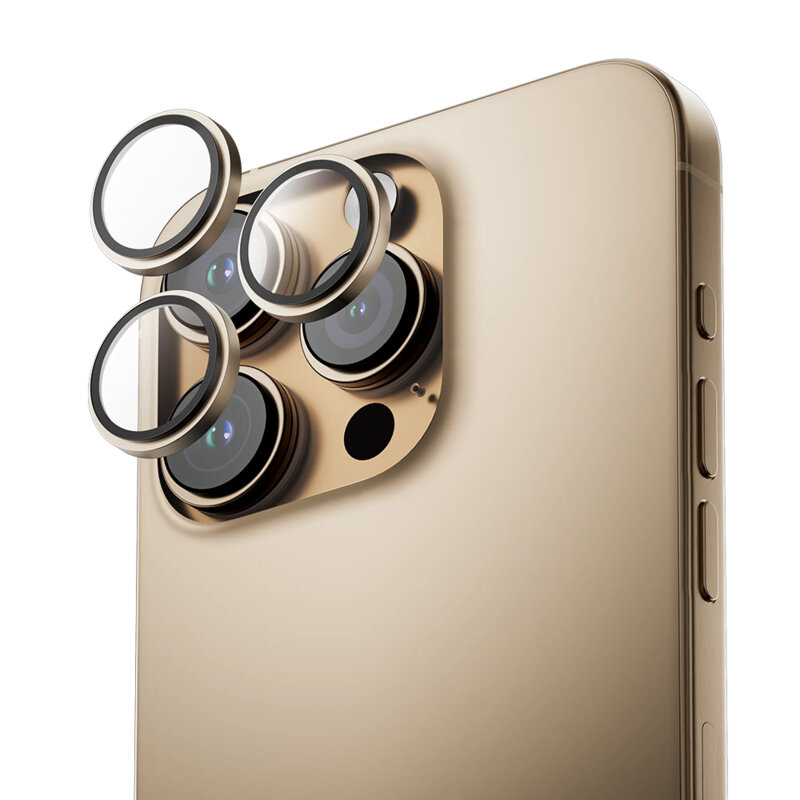Folie iPhone 16 Pro ANANK AR Lens Guard, auriu