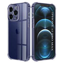 Husa iPhone 12 Pro Max Techsuit Shockproof Clear Silicone, fumuriu